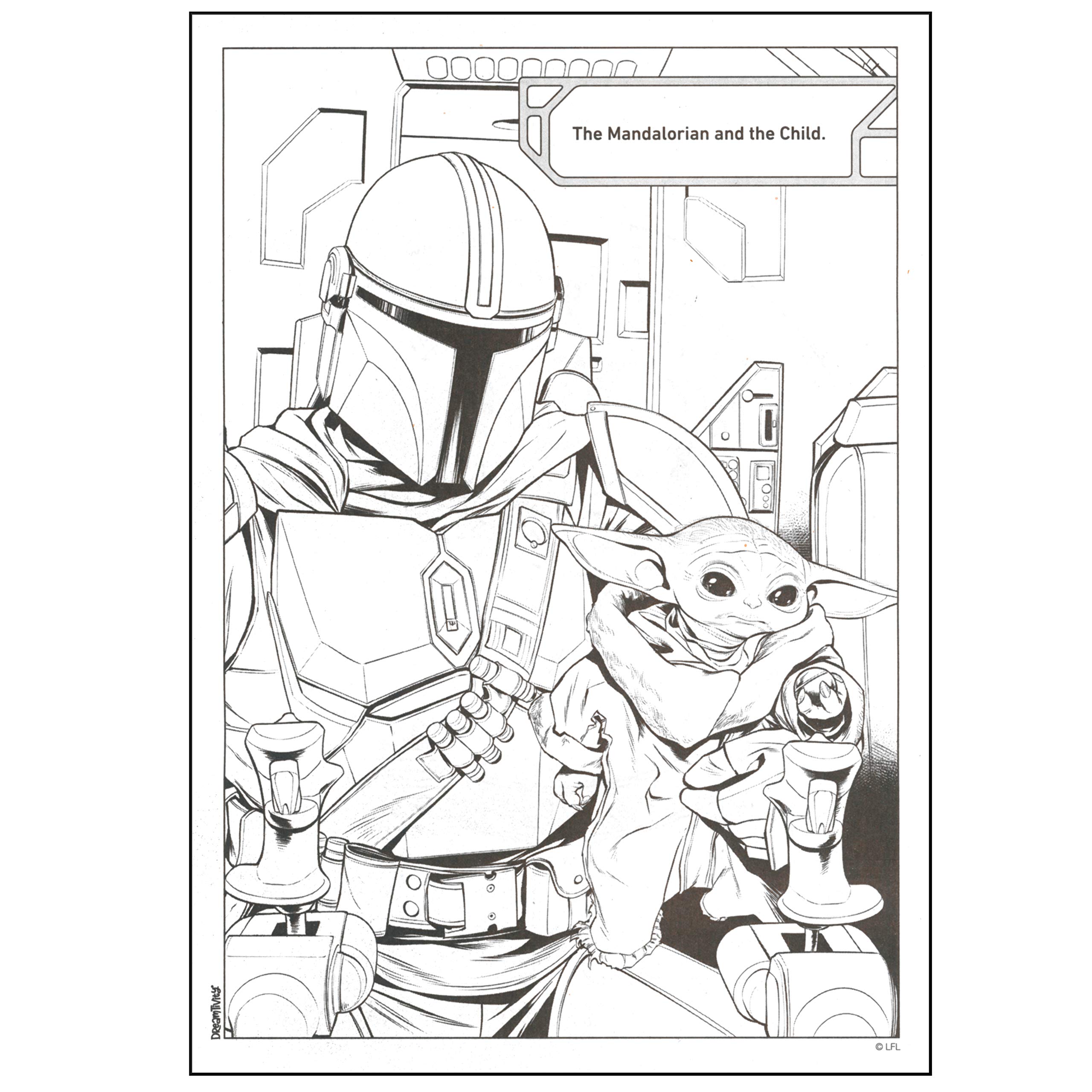 Star war mandalorian baby yoda coloring activty book set