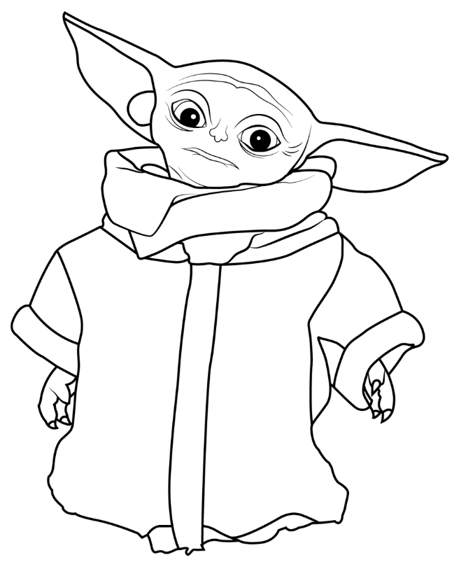 Baby yoda coloring pages