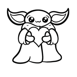 Baby yoda coloring pages printable for free download