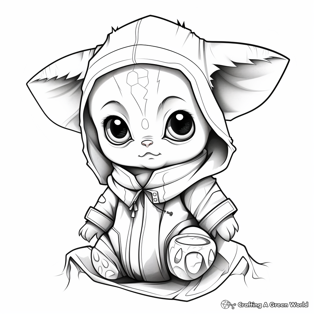 Baby yoda coloring pages