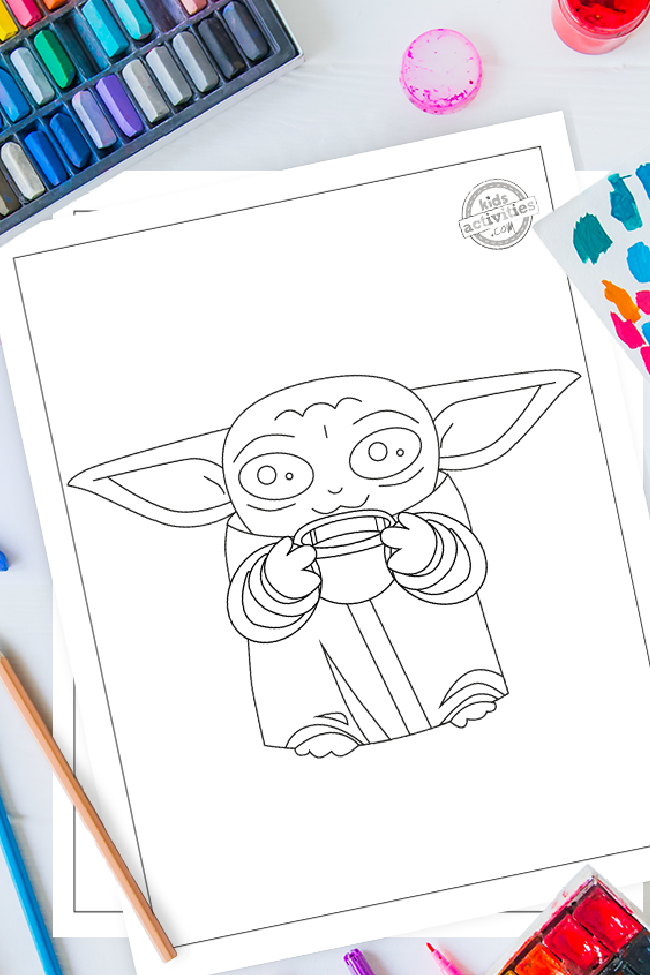 Cutest free printable baby yoda coloring pages kids activities blog