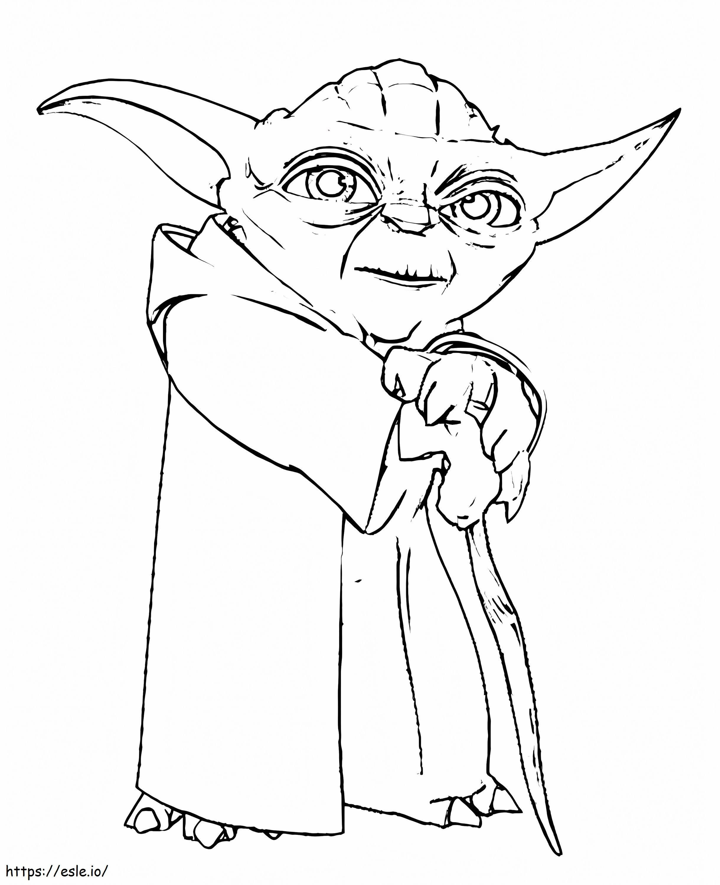 Star wars character yoda coloring page