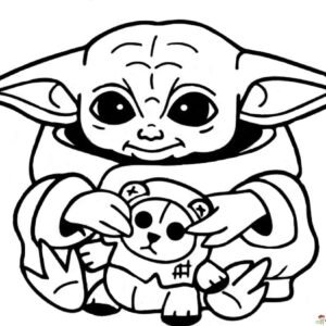 Baby yoda coloring pages printable for free download