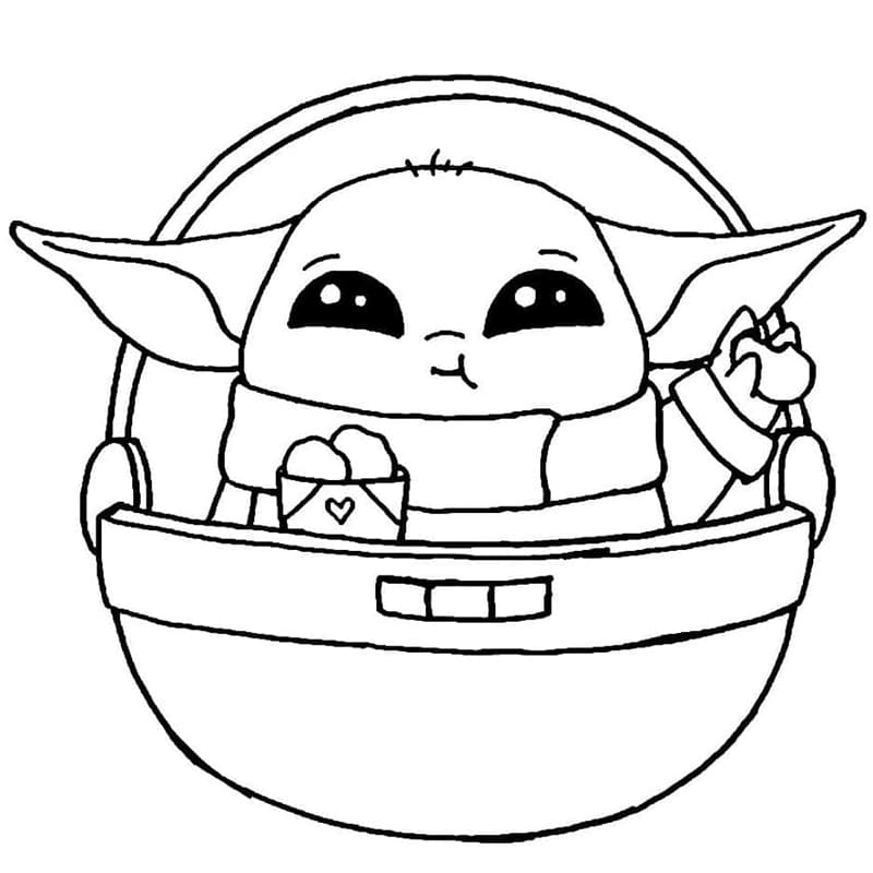 Baby yoda coloring pages