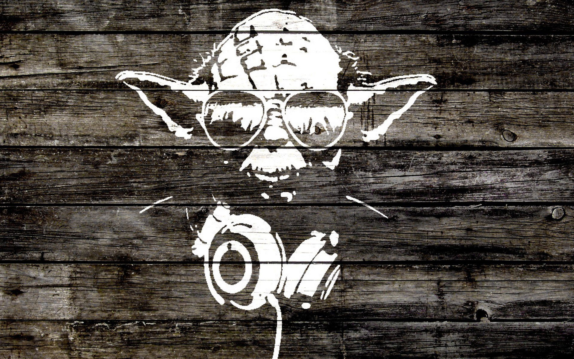 Yoda headphones wallpaper x