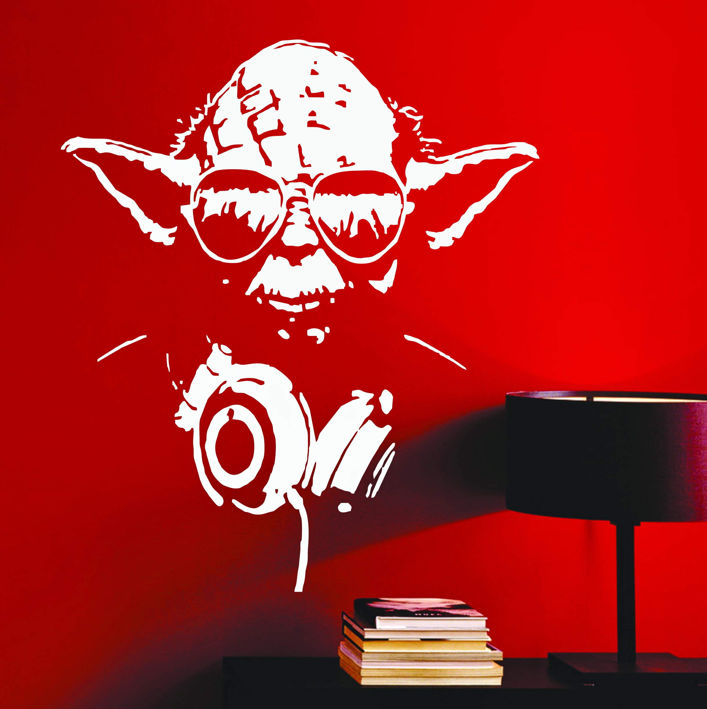 Wall vinyl decals star wars yoda headphones sunglasses decorative art vinyl wall sticker decal made in usa tools home improvement