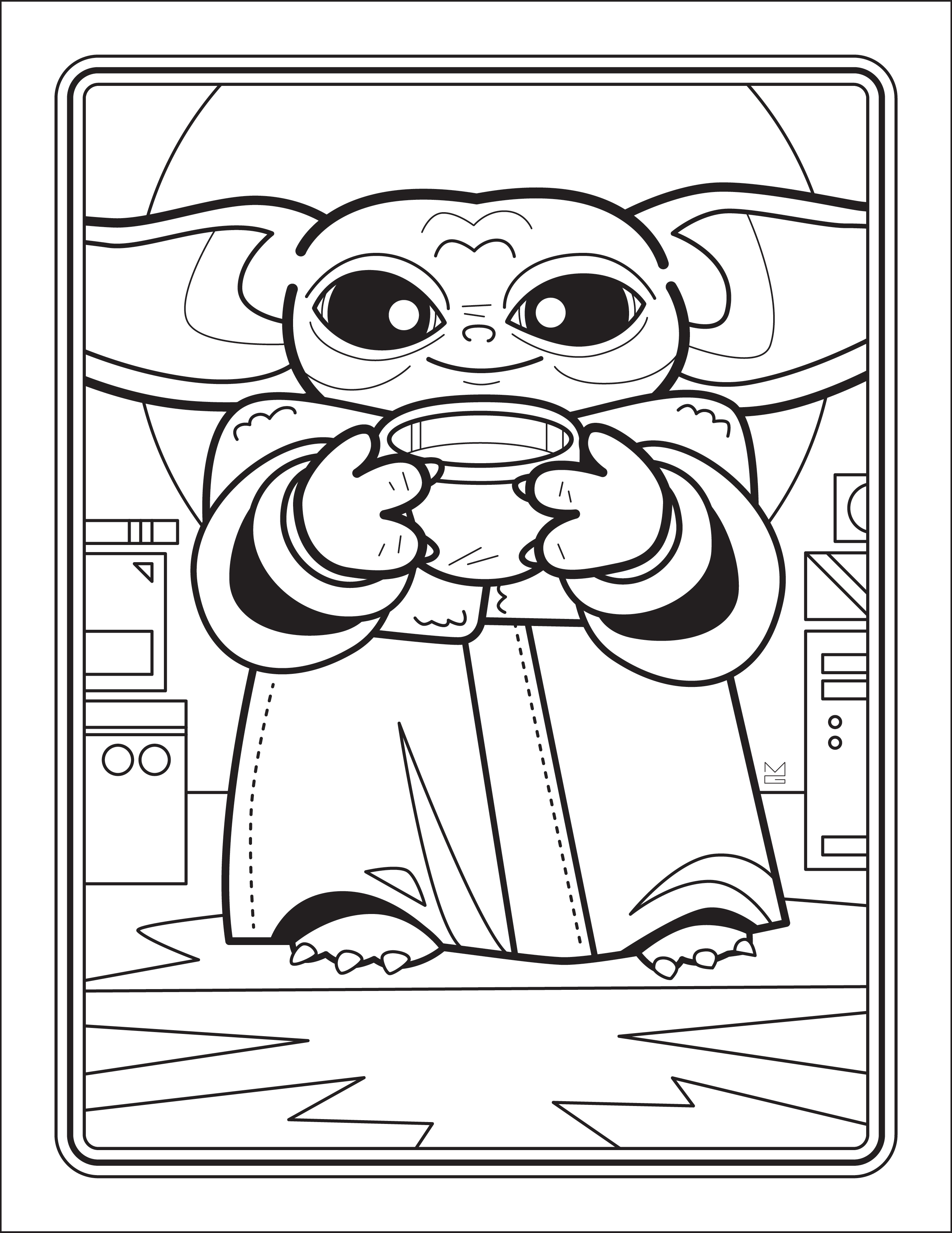 The unofficial baby yoda coloring book