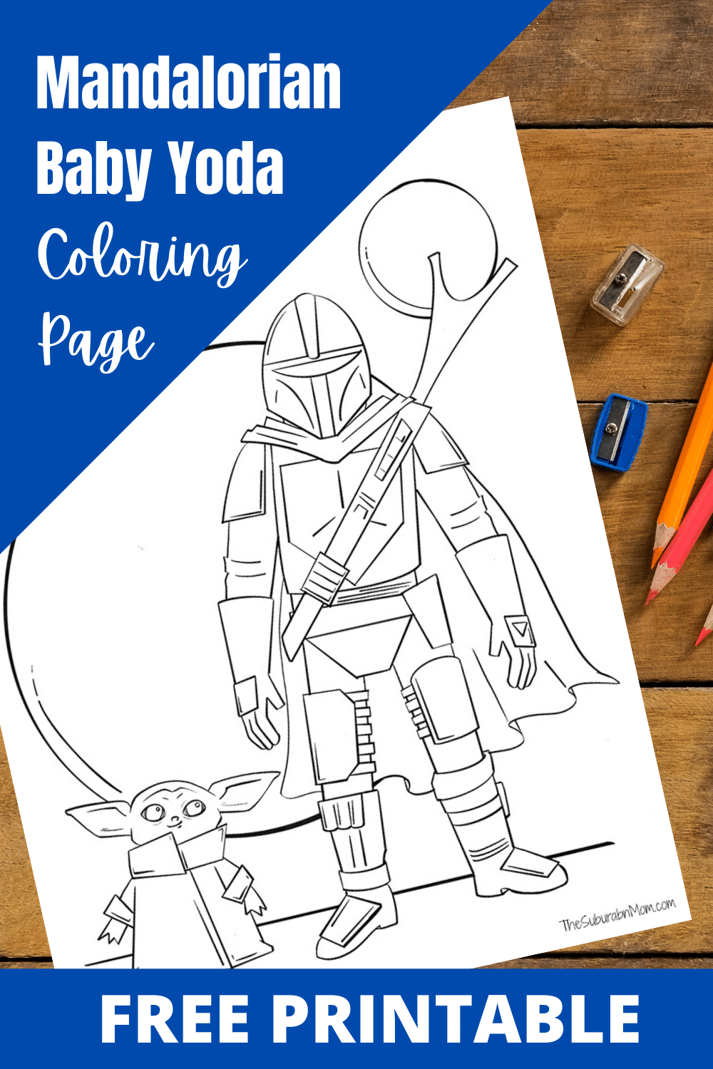 The mandalorian baby yoda coloring page free printable