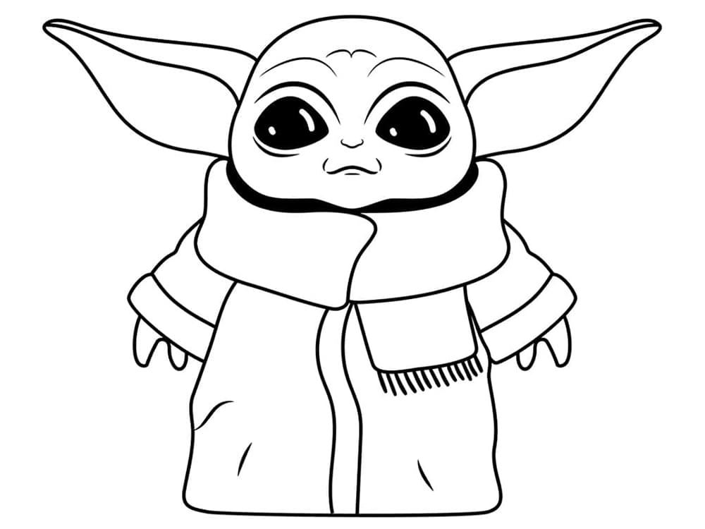 Baby yoda coloring pages