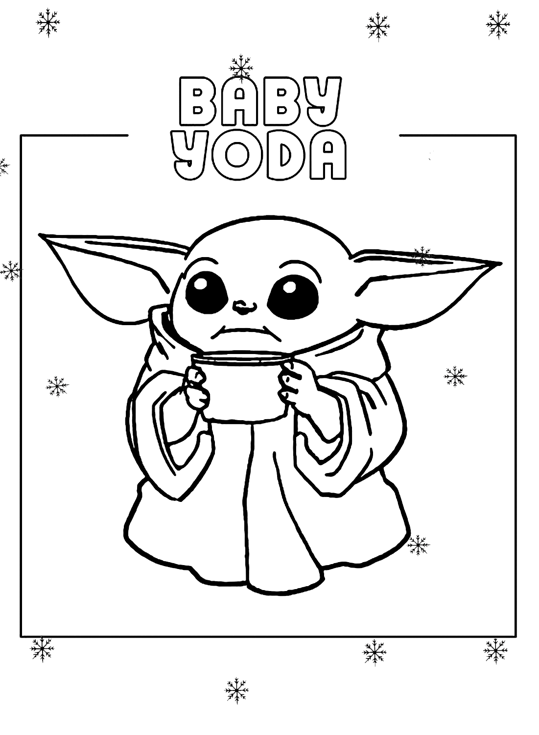 Baby yoda coloring pages