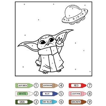 Baby yoda coloring pages