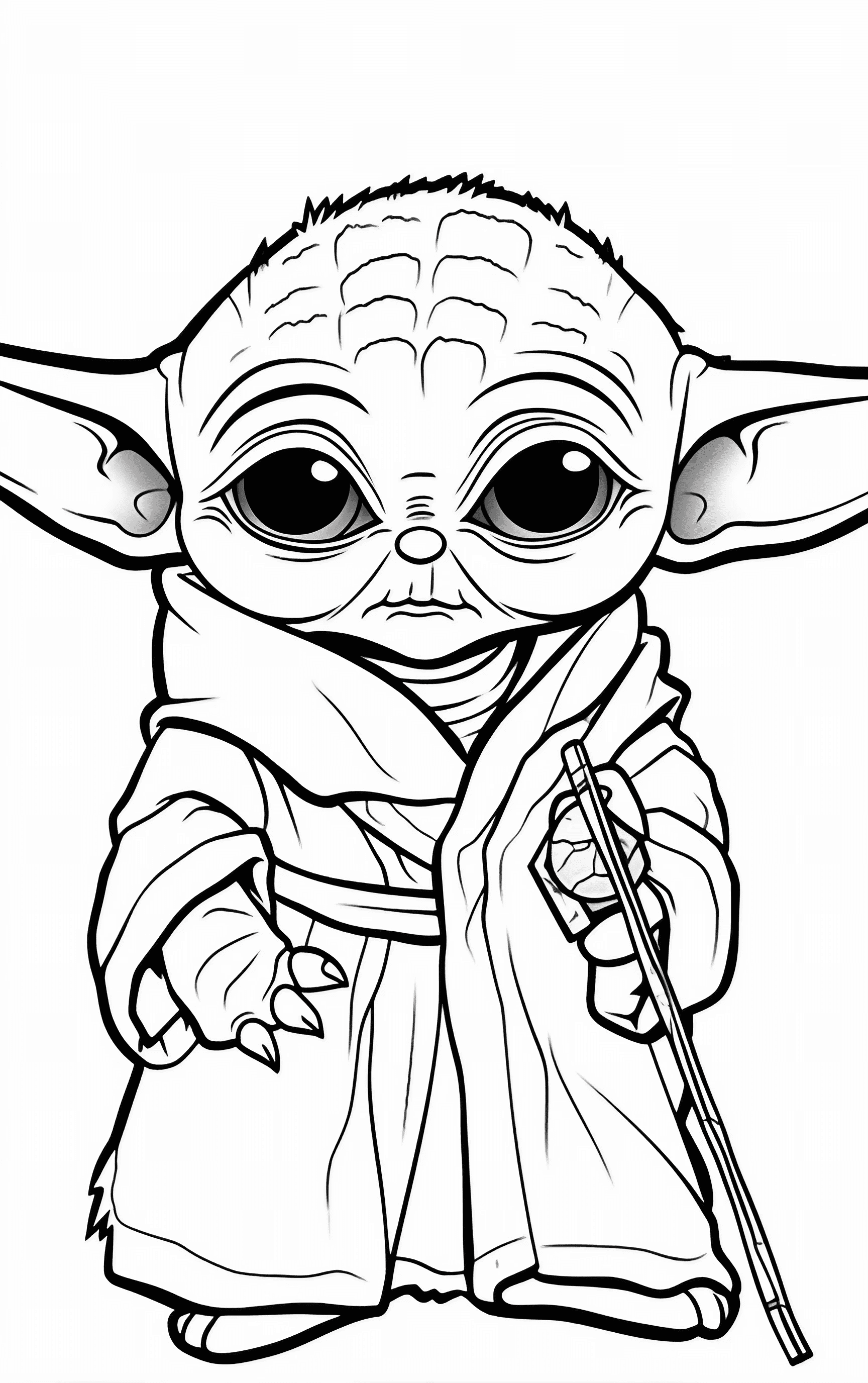 Baby yoda coloring pages for free printable