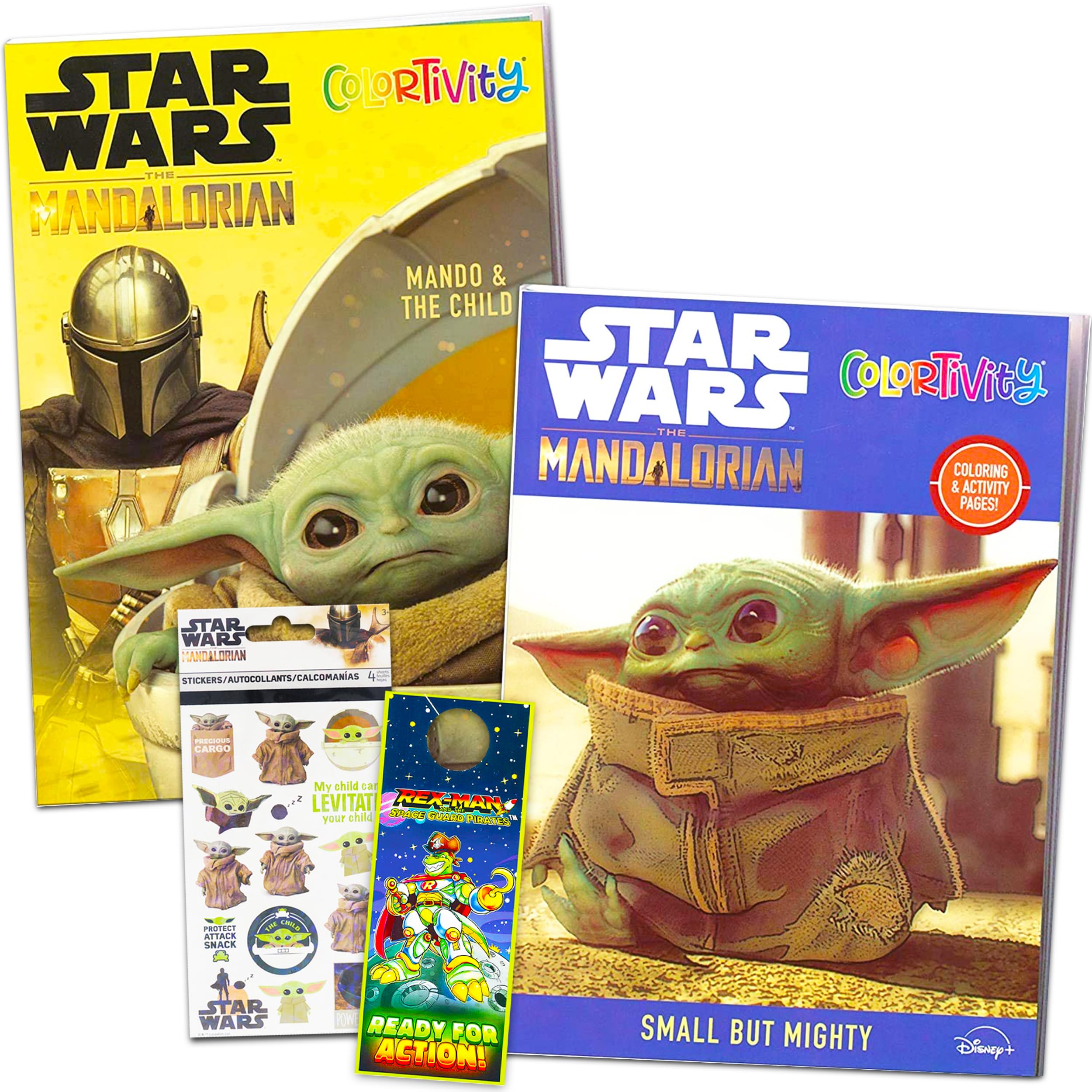 Mandalorian baby yoda coloring books pack pg star wars coloring books for kids featuring baby yoda and the mandalorian with stickers baby yoda activity books toys games