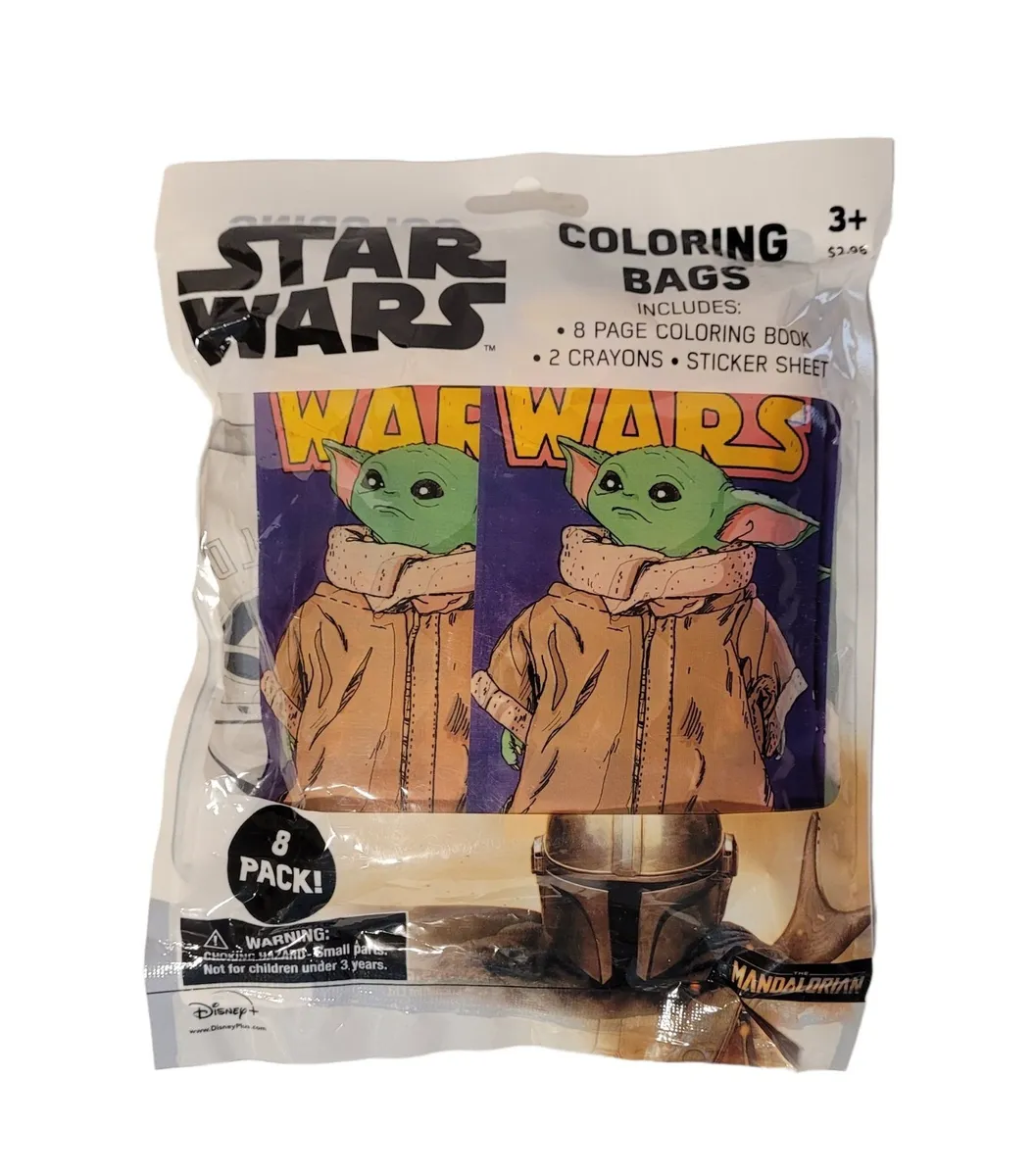 Play packs star wars mandalorian the child party favor baby yoda coloring bag