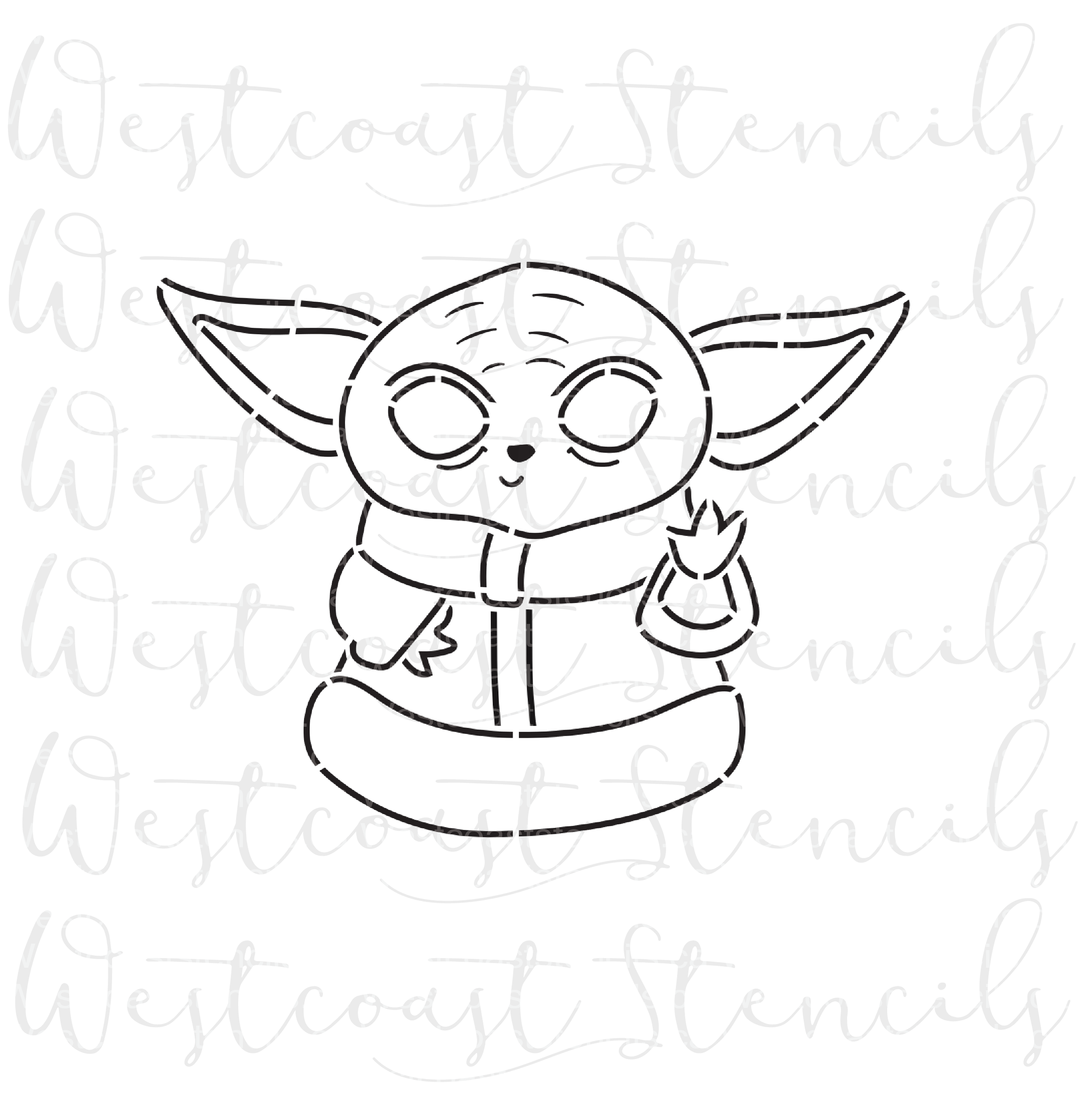 Pyo baby yoda stencil