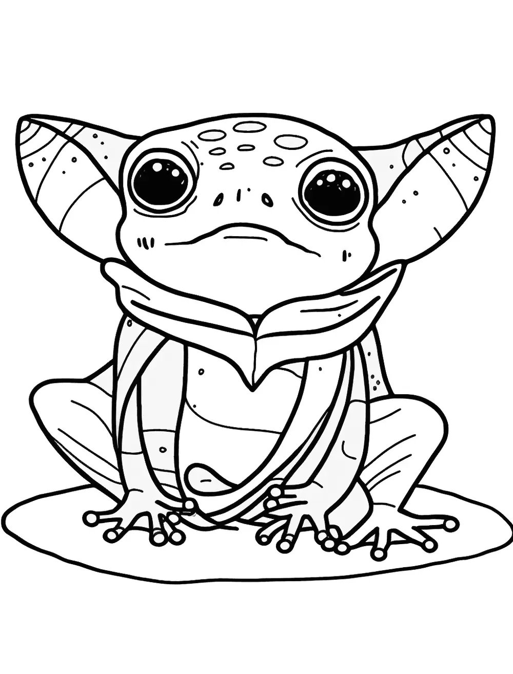 Frog coloring pages free printable sheets