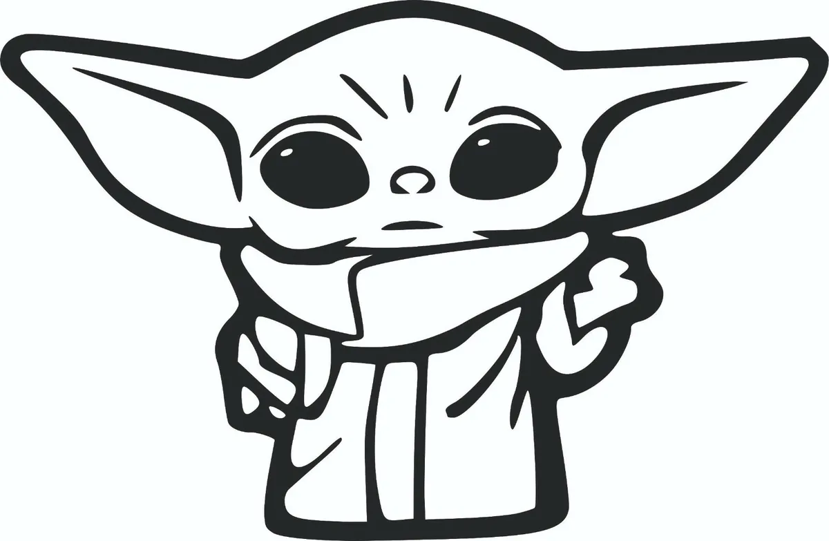 Baby yoda the mandalorian wall art vinyl decal sticker mural star wars