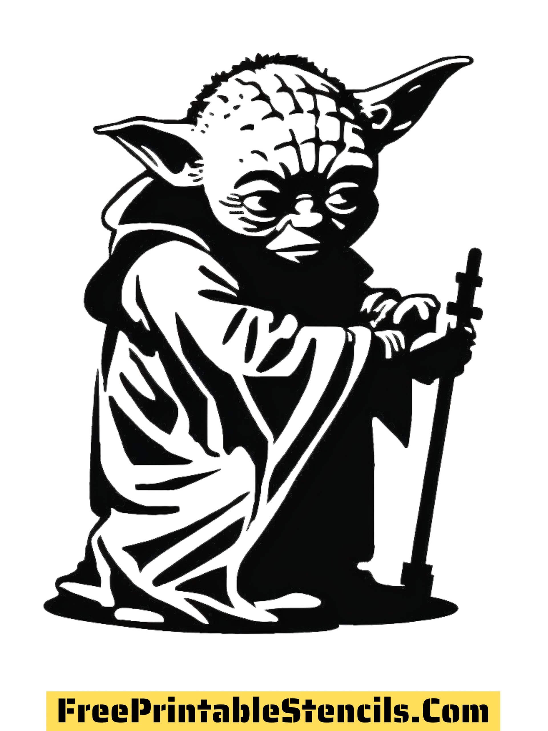 Free printable yoda stencils and silhouettes