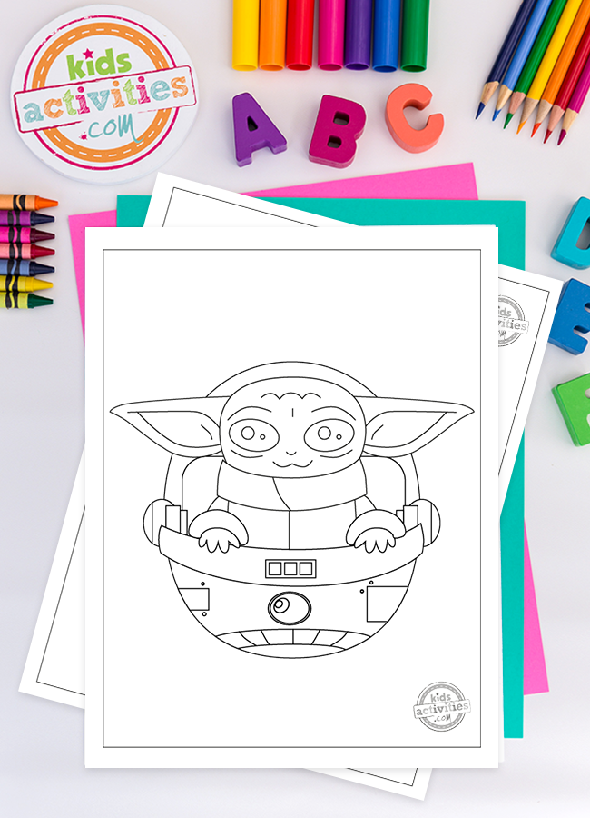 Cutest free printable baby yoda coloring pages kids activities blog