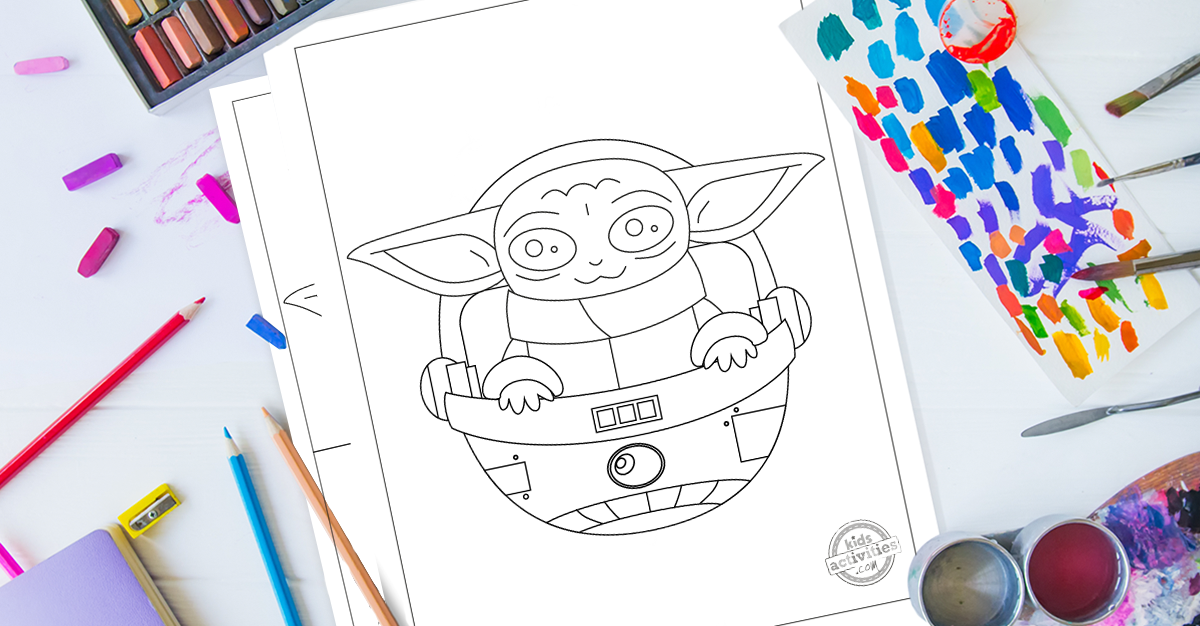 Cutest free printable baby yoda coloring pages kids activities blog