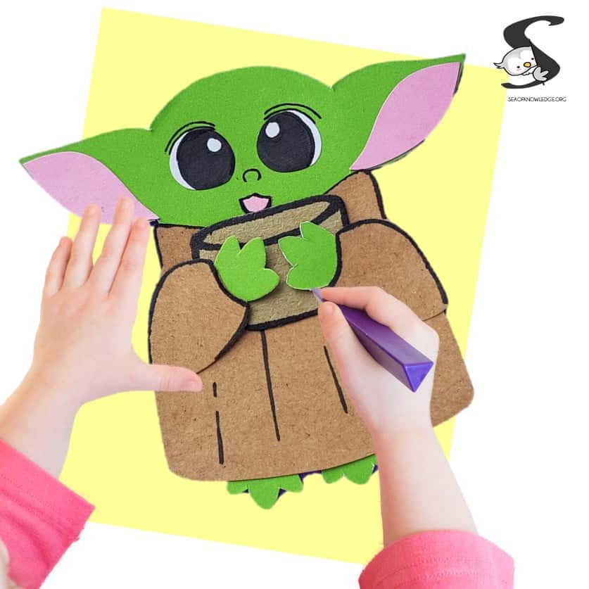 Super simple baby yoda papercraft template free download