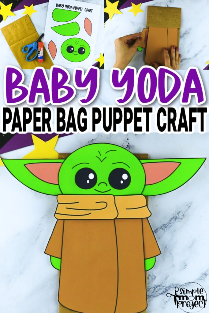 Printable baby yoda paper bag puppet template â simple mom project