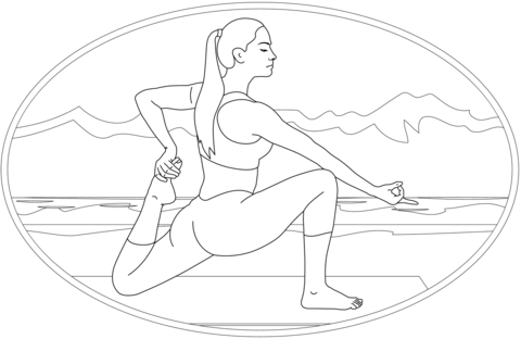 Yoga coloring page free printable coloring pages