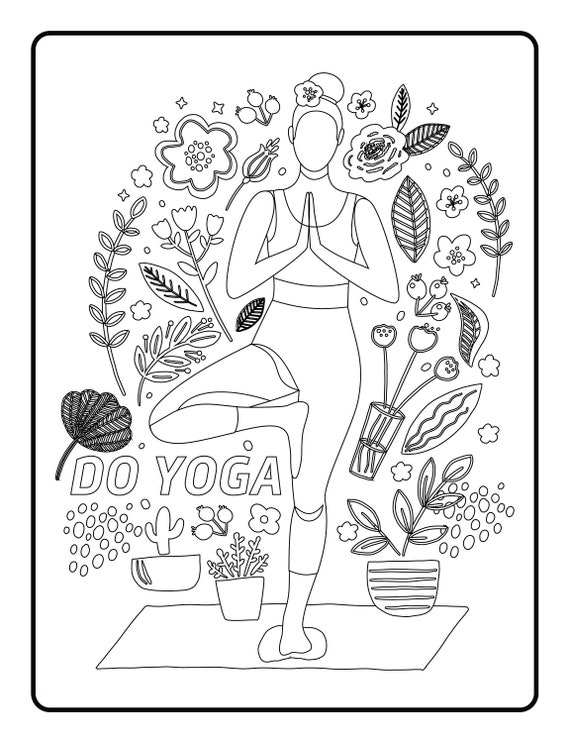 Coloring pages yoga pages