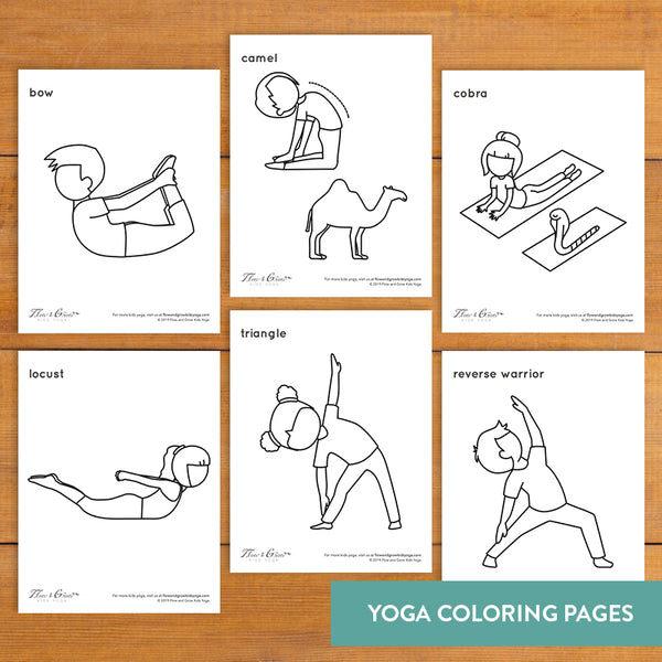 Love and passion yoga coloring pages for kids