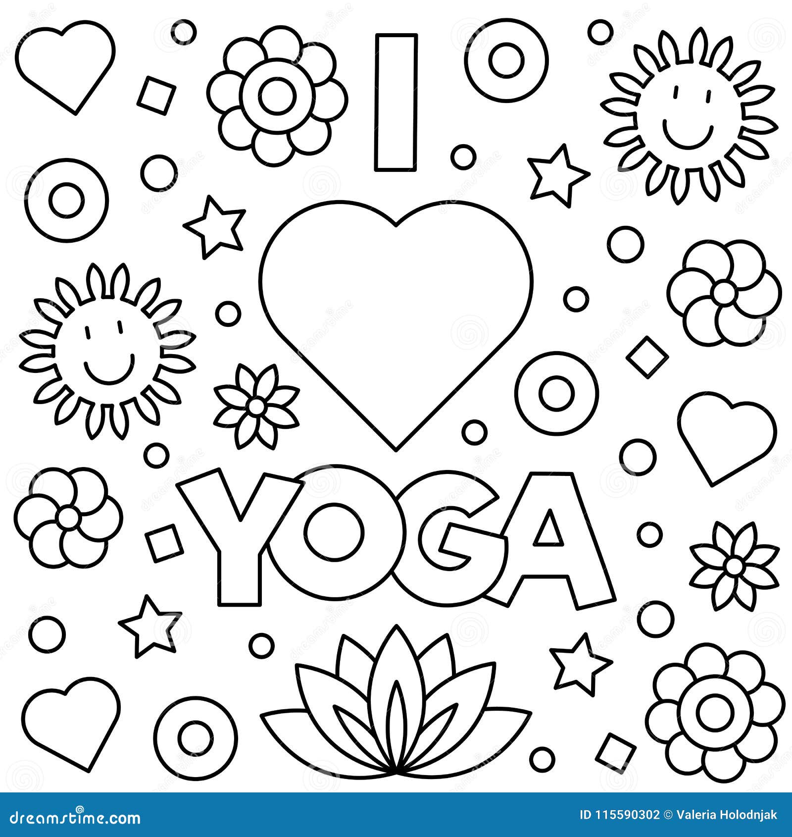 Yoga coloring page stock illustrations â yoga coloring page stock illustrations vectors clipart