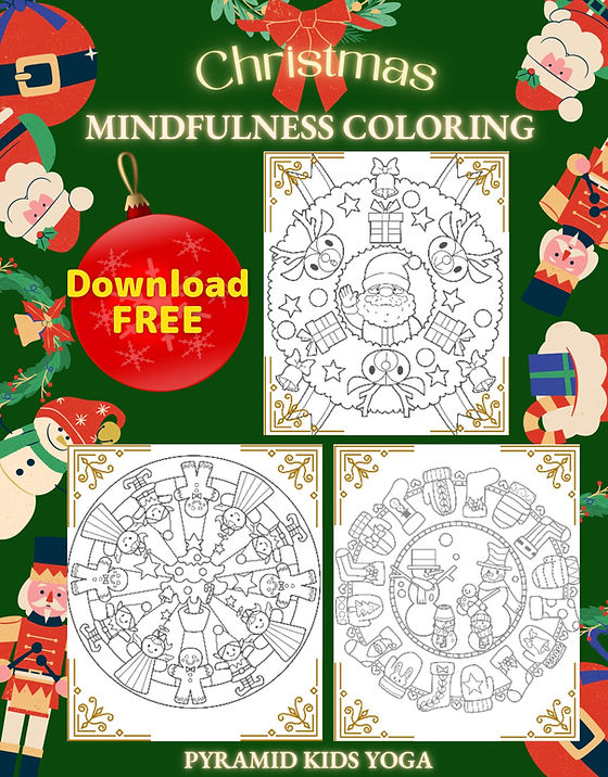 Christmas coloring pyramid