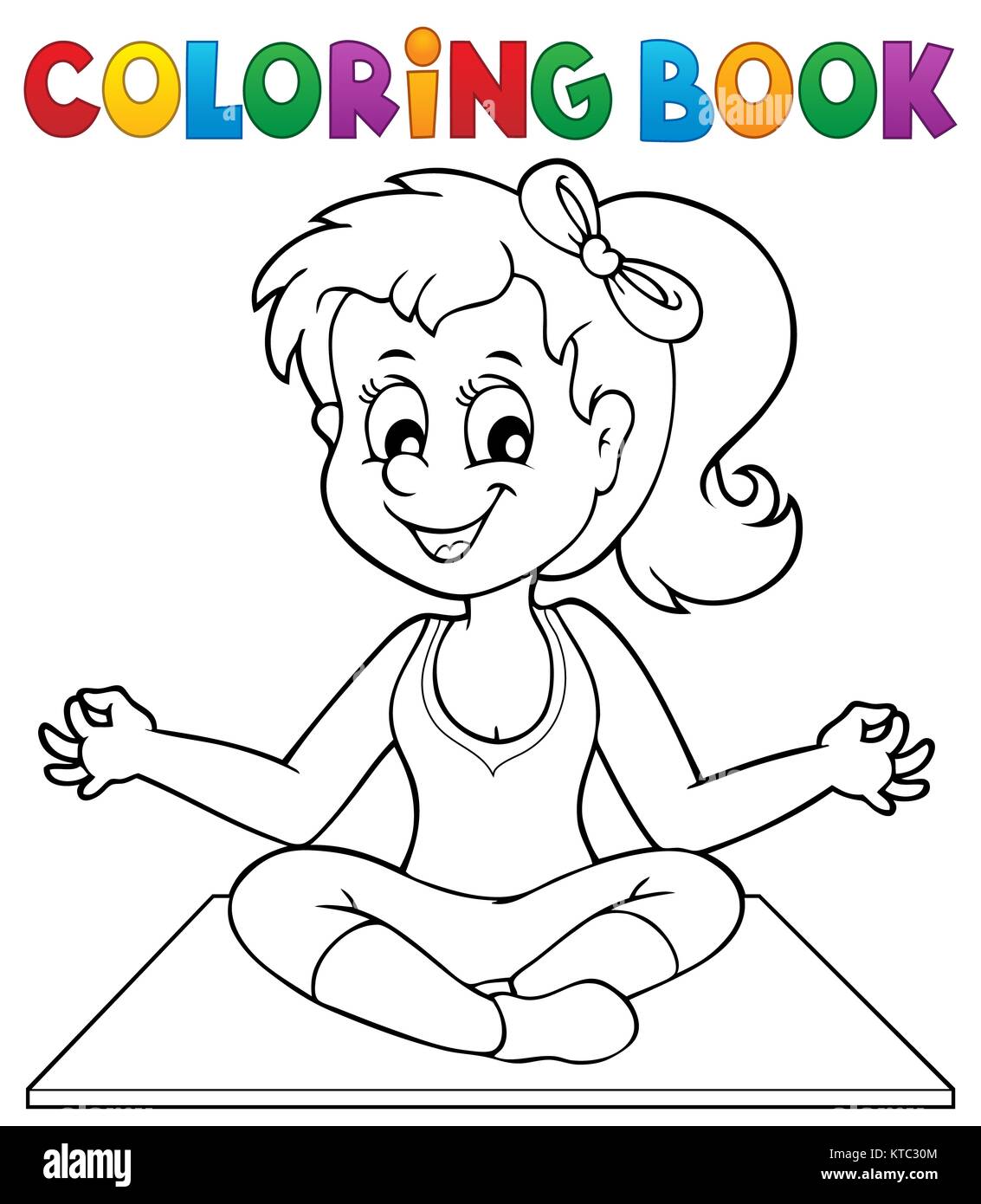Yoga coloring hi