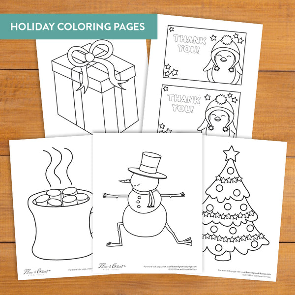 Holiday coloring pages for kids mindfully color and be creative