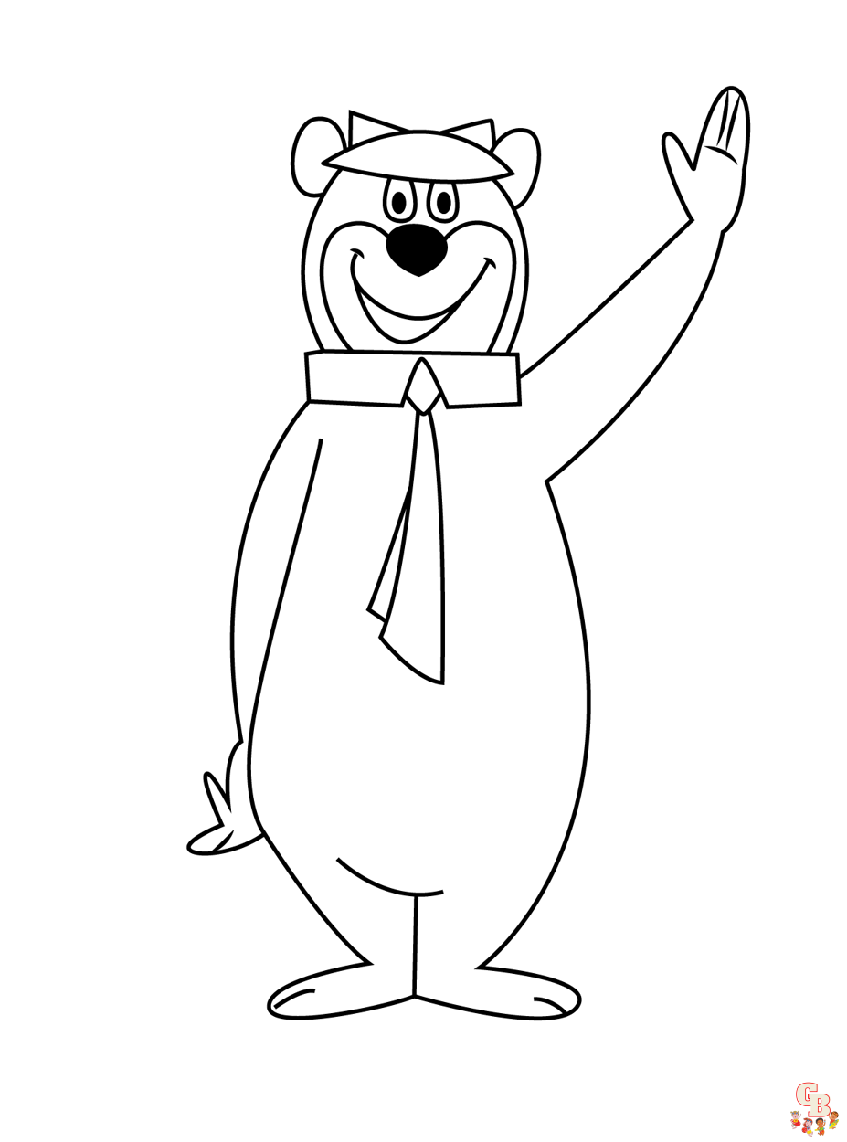 Coloring fun with yogi bear coloring pages