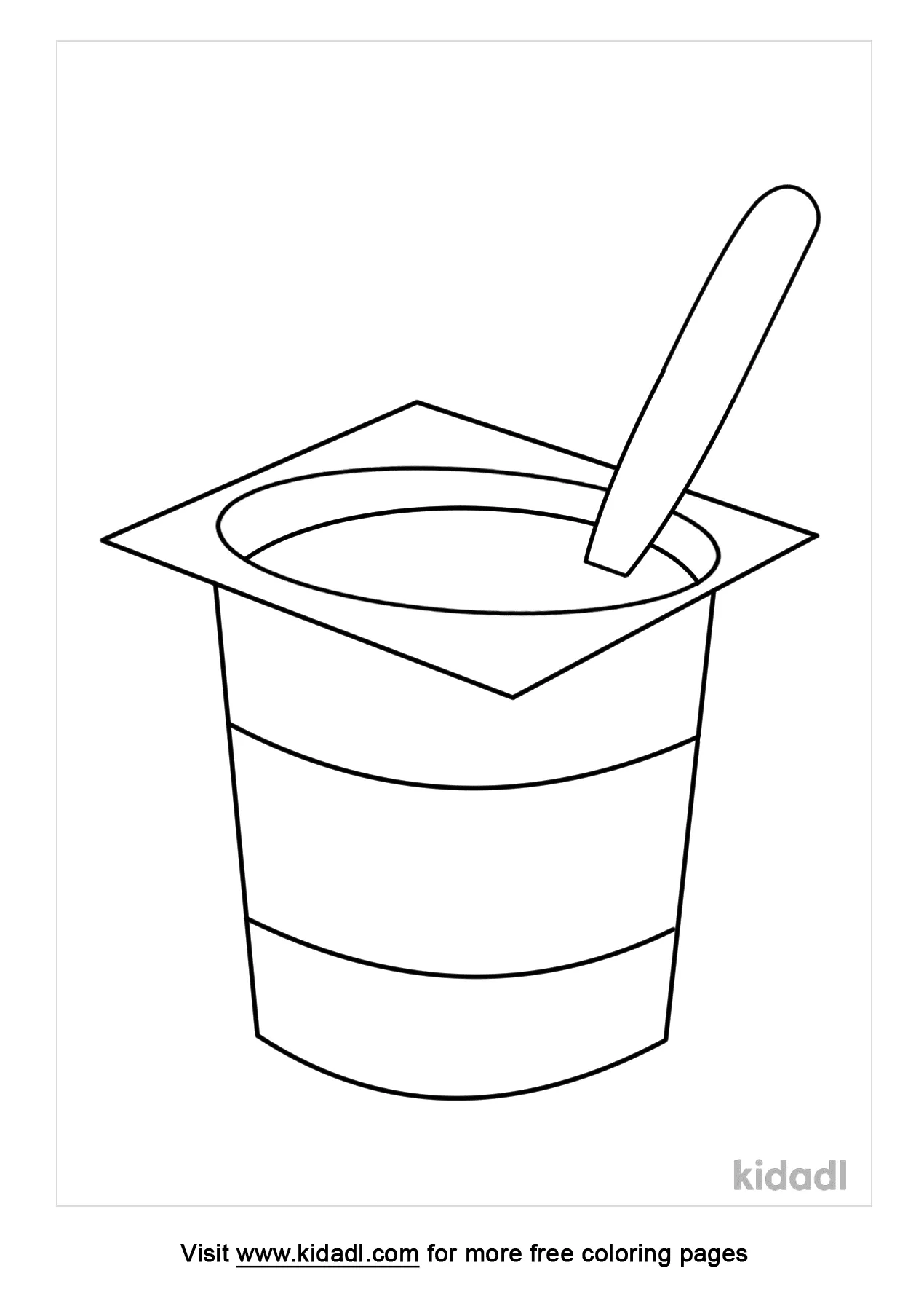 Free yogurt coloring page coloring page printables