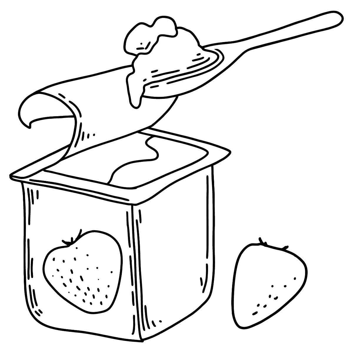 Yogurt coloring page â online or printable for free