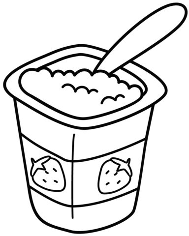 Yogurt coloring page free printable coloring pages