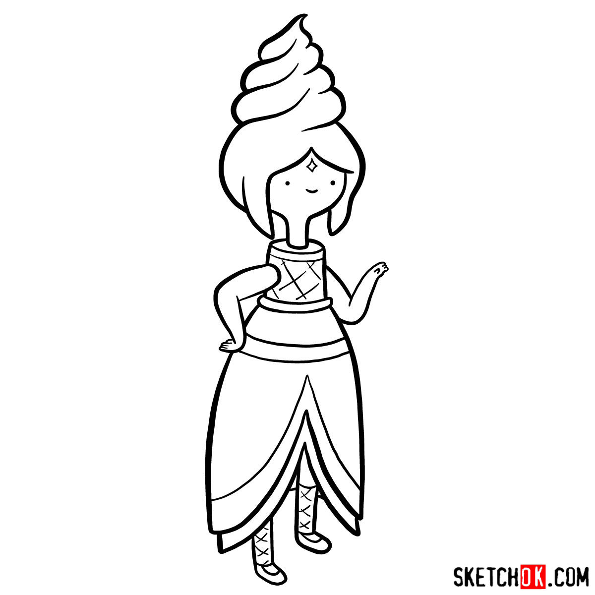 Frozen yogurt princess coloring page â free printable pdf