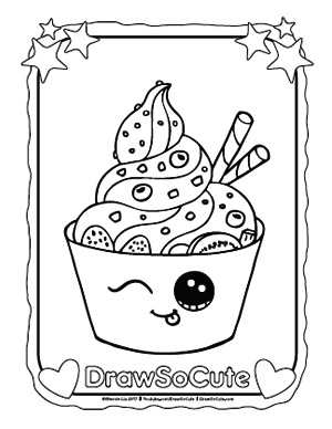 Yogurt coloring page â draw so cute