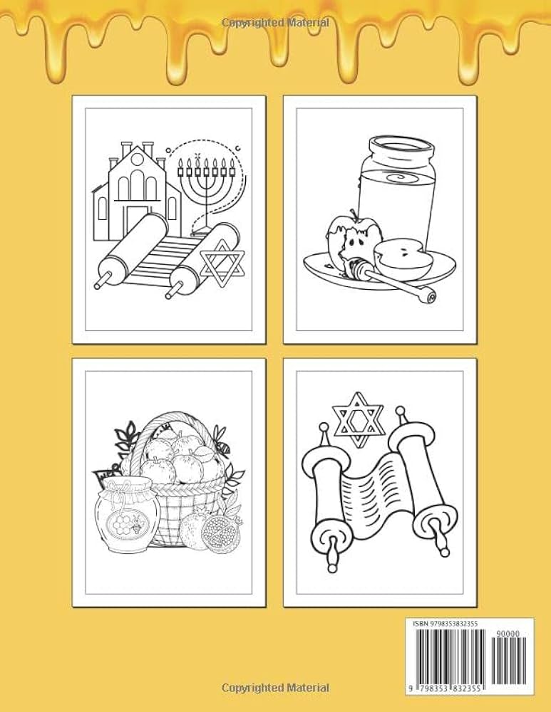 The big awesome yom kippur coloring book for kids jewish new year holiday themed designs for young children cute jewish holiday coloring pages with and more perfect gift for