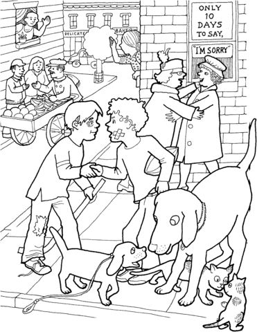 People are celebrating yom kippur coloring page free printable coloring pages