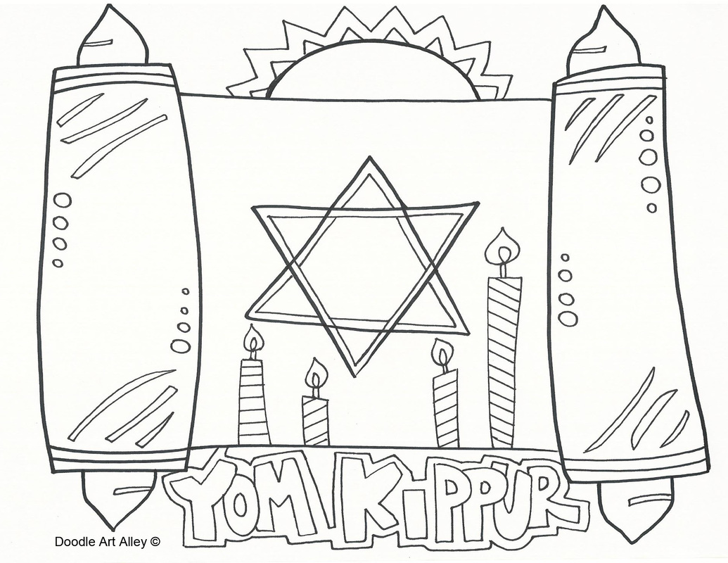 Yom kippur coloring pages