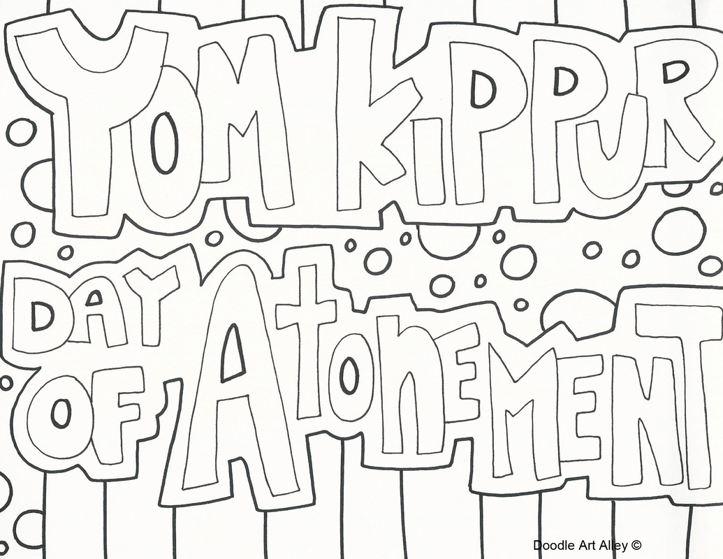 Yom kippur coloring pages