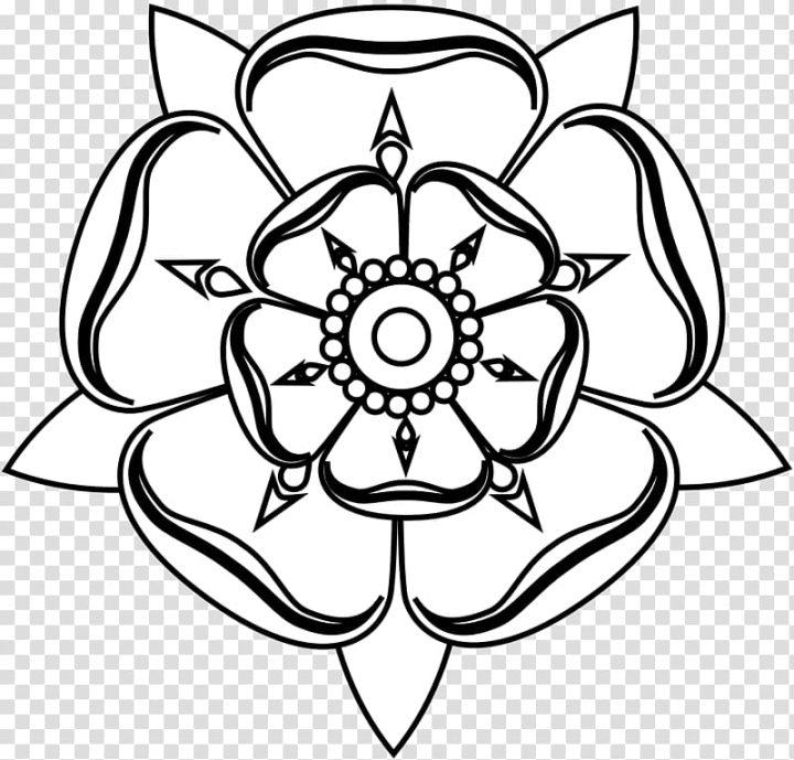 Free tudor rose white rose of york drawing black and white rose drawings transparent background png clipart