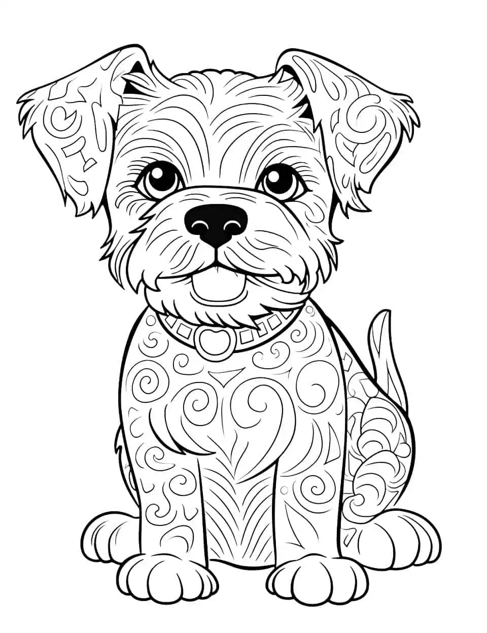 Dog coloring pages free printable sheets