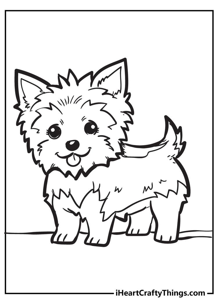 Puppy coloring pages free printables