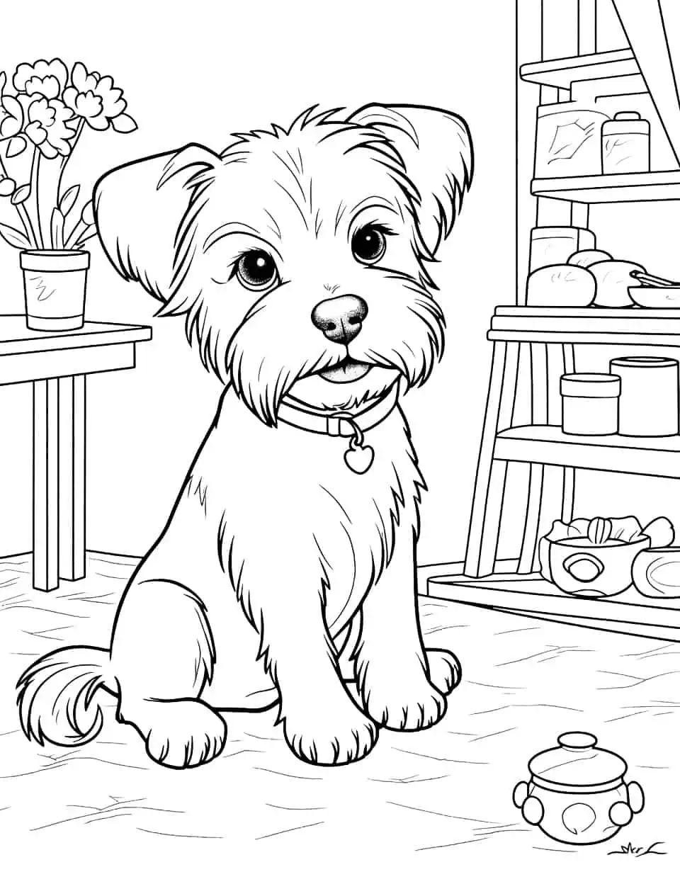 Dog coloring pages free printable sheets