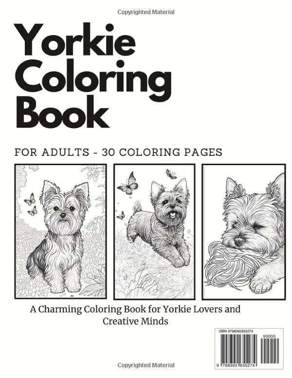 Yorkshire terrier coloring book