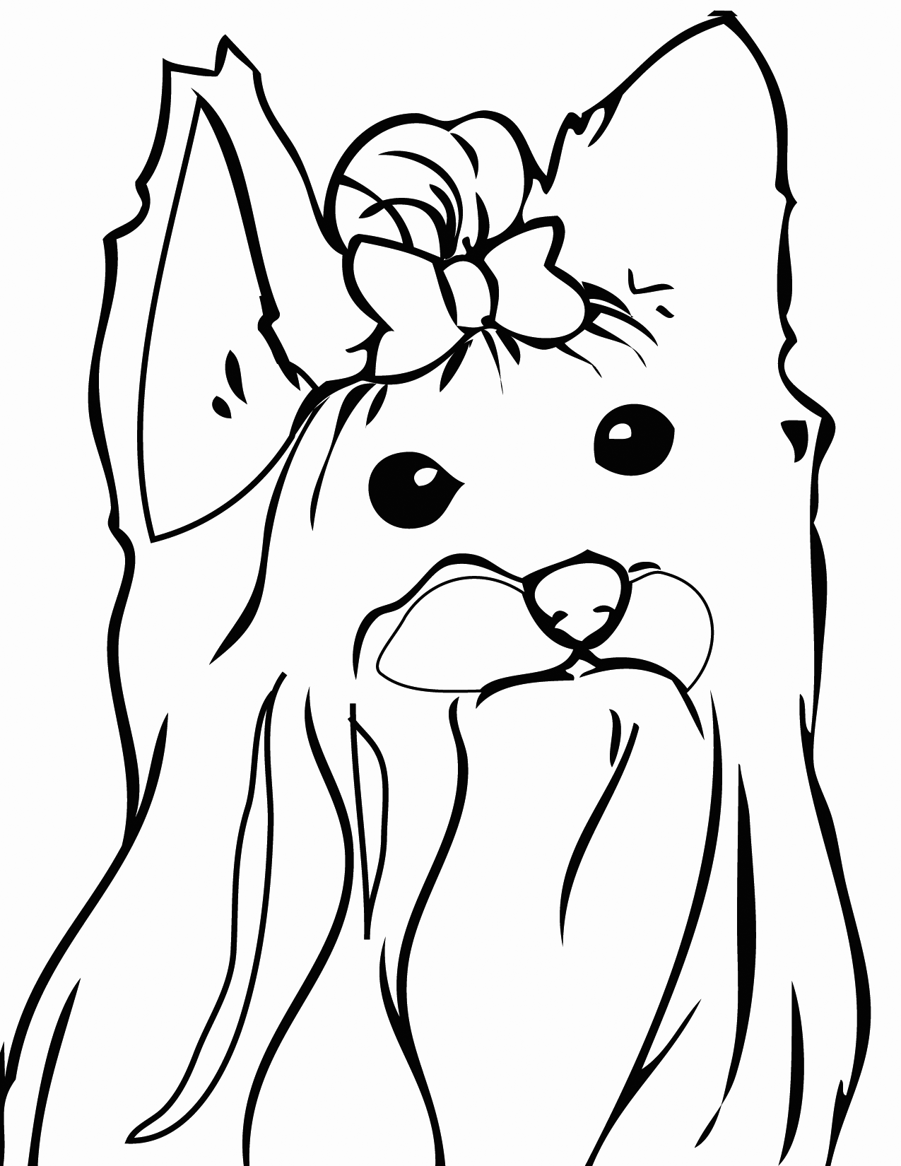 Yorkie coloring pages