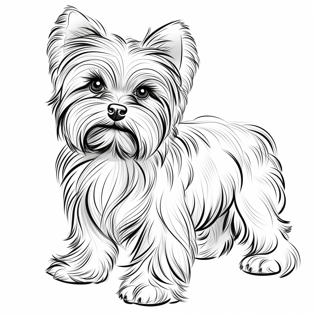 Yorkie coloring page